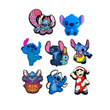 Джибітси Стіч 3D Ліло і стіч Lilo &amp; Stitch 8 шт аксесуари для взуття крокс прикраса