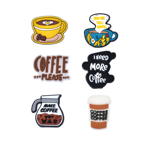 Джибітси кава coffee бариста espresso еспресо barista латте капучино 6 шт аксесуари крокс прикраса