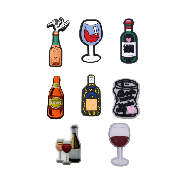 Джибітси алкоголь коктейлі пляшки вечірка 8 шт аксесуари крокс прикраса