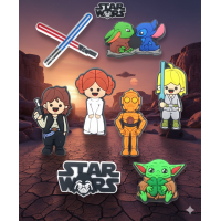 Джибітси Зоряні війни Star Wars 8 шт аксесуари крокс прикраса