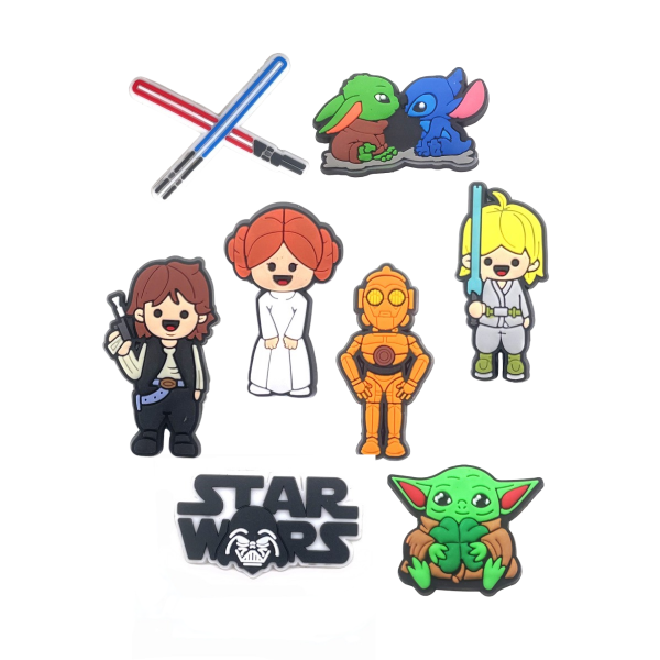 Джибітси Зоряні війни Star Wars 8 шт аксесуари крокс прикраса