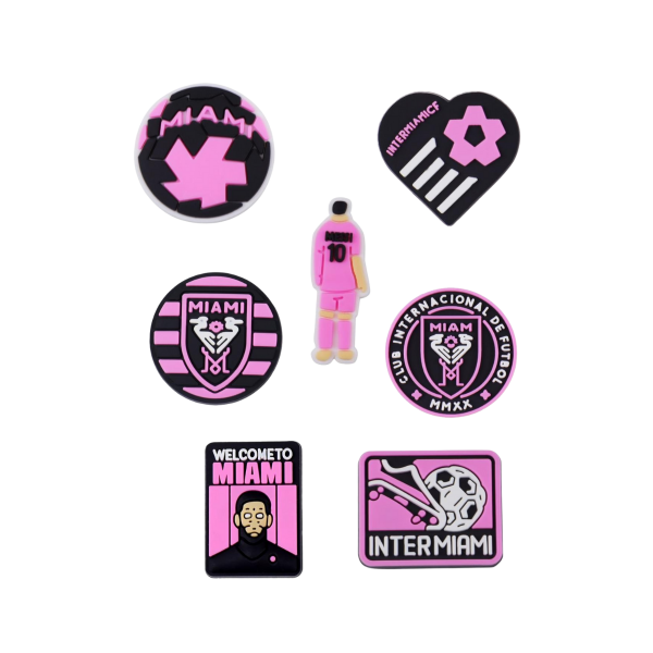 Джибітси Мессі Lionel Messi футбол football Miami Майамі 7 шт аксесуари крокс прикраса