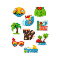 Джибітси Гаваї літо сонце відпочинок Jibbitz 9 шт аксесуари крокс прикраса