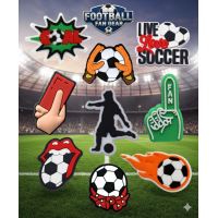Джибітси футбол спорт 9 шт аксесуари крокс прикраса