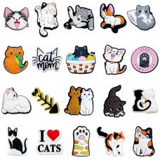 Джібітси Кішки Cats 20 шт аксесуари крокс прикраса