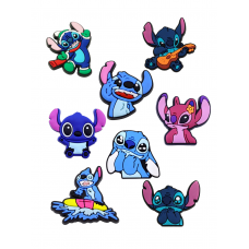 Джибітси Стіч 3D Ліло і стіч Lilo &amp; Stitch 8 шт аксесуари для взуття крокс прикраса