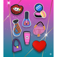 Джибітси косметика cosmetic краса мода Jibbitz 8 шт аксесуари крокс прикраса