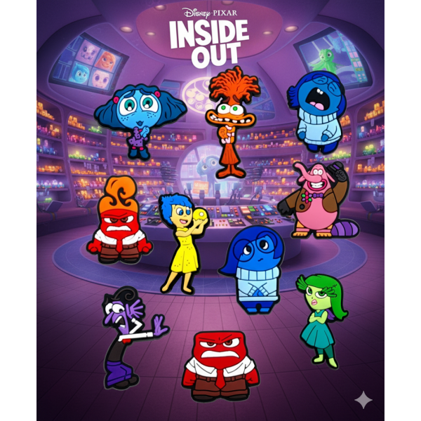 Джибітси Думками навиворіт Inside Out інсайд Головоломка 10 шт аксесуари крокс прикраса