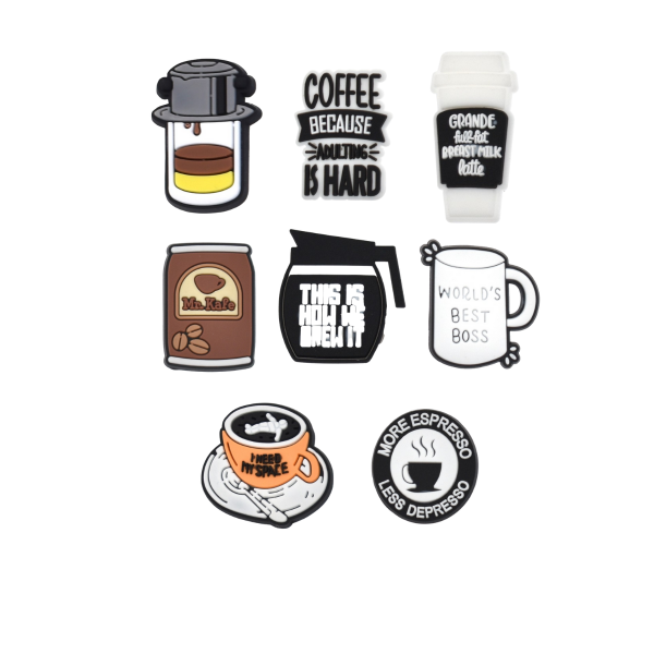 Джибітси кава coffee бариста espresso еспресо barista латте капучино 8 шт аксесуари крокс прикраса