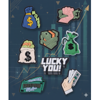 Джибітси гроші долари money Jibbitz 8 шт аксесуари крокс прикраса