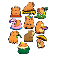 Джибітси Капібара Capybara 10 шт аксесуари крокс прикраса
