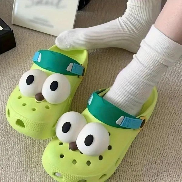 Джибітси очі милі смішні прикраси для взуття з великими очима аксесуари крокс прикраса 2 шт