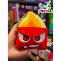 Брелок Думками навиворіт плюшевий Inside Out Anger Гнів інсайд фігурка іграшка для ключів, рюкзака, сумки 10см