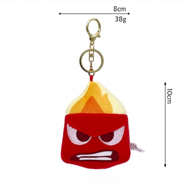 Брелок Мыслями наизнанку плюшевый Inside Out Anger Гнев инсайд фигурка игрушка для ключей, рюкзака, сумки 10см