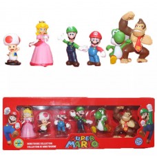 Супер Маріо Super Mario World набір фігурок 6 шт/набір 4-7 см
