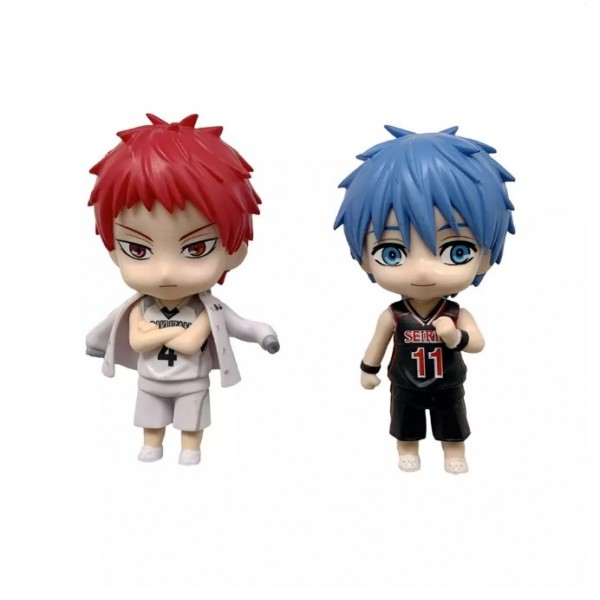 Набір фігурок Чібі Баскетбол фігурки аніме Kuroko no Basuke Куроко, Кагамі, Аоміне, Акаші, Кісі, Мурасакібара дитячі іграшки 6 шт./компл. 10 см