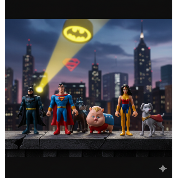 Набор фигурок Лига суперпитомцев Super Hero и Super Pet детский набор игрушек 5,5-9 см 6 шт