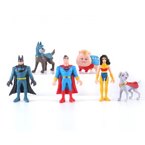 Набор фигурок Лига суперпитомцев Super Hero и Super Pet детский набор игрушек 5,5-9 см 6 шт