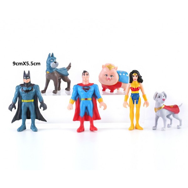 Набор фигурок Лига суперпитомцев Super Hero и Super Pet детский набор игрушек 5,5-9 см 6 шт