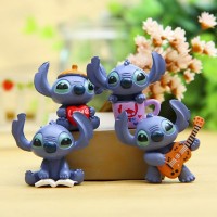 Фигурки Лило и Стич Lilo & Stitch детские игрушки набор 4 шт 3-3,5 см
