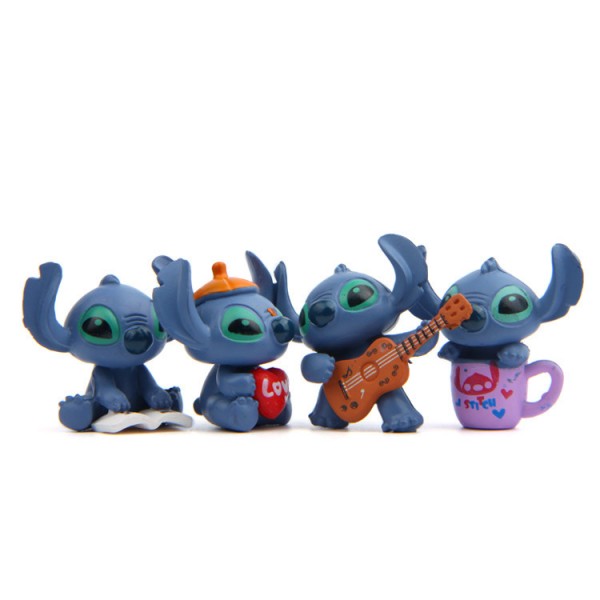 Фигурки Лило и Стич Lilo & Stitch детские игрушки набор 4 шт 3-3,5 см