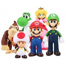 Супер Маріо Super Mario Супер Маріо брати Луїджі Йоші Принцеса набір дитячих фігурок 6 шт 4-7см
