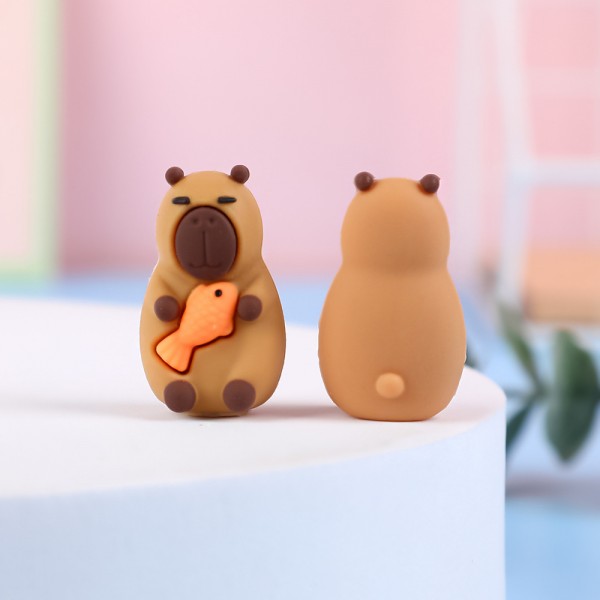 Брелок Капибара capybara фигурка игрушка для ключей, рюкзака, сумки 5 см
