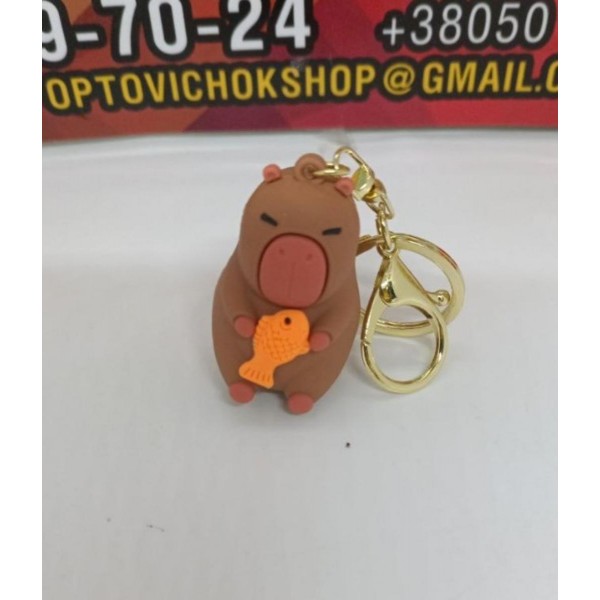 Брелок Капибара capybara фигурка игрушка для ключей, рюкзака, сумки 5 см
