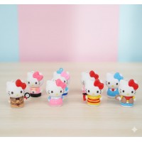 Фигурки Привет Китти Hello Kitty Хеллоу Китти детские игрушки брелки 8 шт 4,5 см