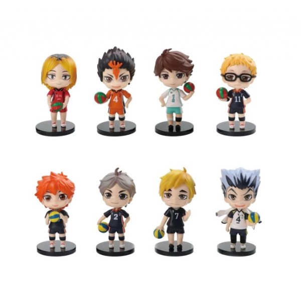 Набір фігурок Волейбол Куроко Kuroko no Basuke Чибі аніме дитячі іграшки 8 шт 10 см