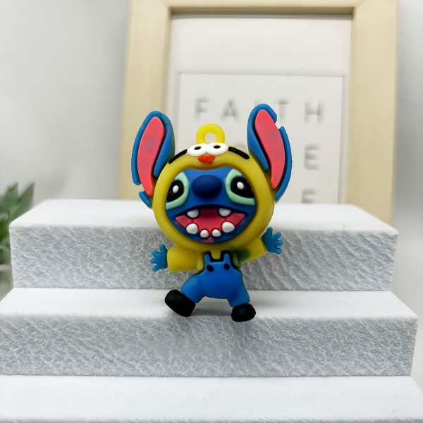 Фігурки Ліло та Стіч брелоки Lilo and Stitch міні дитячий ігровий набір 9 шт гумових фігурок 6 см