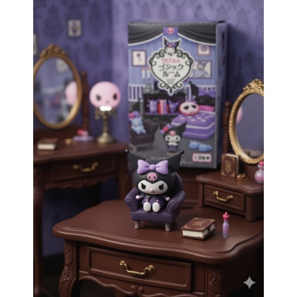 Игрушка Куроми Kuromi фигурка готическая комната столик