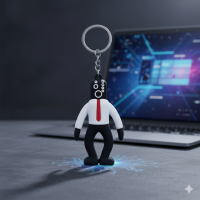 Брелок Скибіді Туалет Skibidi Toilets Агент-Колонка фігурка іграшка для ключів, рюкзака, сумки 5 см