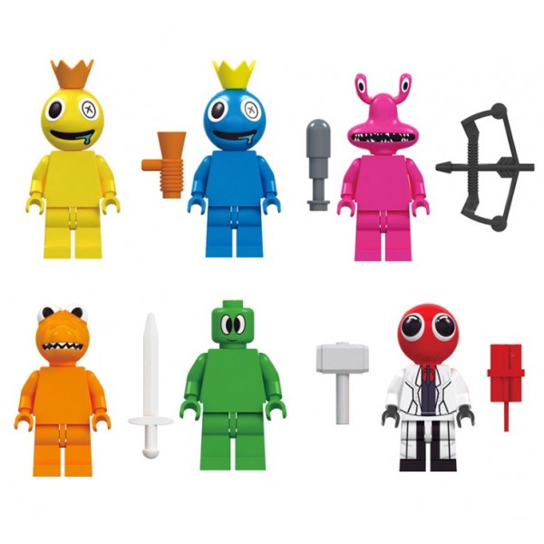 Набір фігурок Райдужні друзі Roblox Rainbow Friends 6 шт/компл. ігрові будівельні блоки