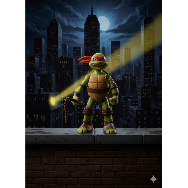 Фигурка Черепашки Ниндзя Микеланджело Michelangelo Ninja Turtles игровая детская фигурка 15 см
