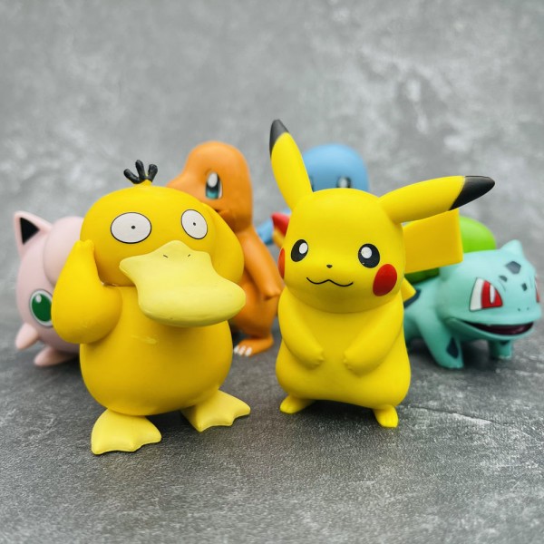Фігурки Покемон Пікачу Pokemon Pikachu Чармандер Бульбазавр Біртл Джіґліпафф набір 6 шт 6-8 см