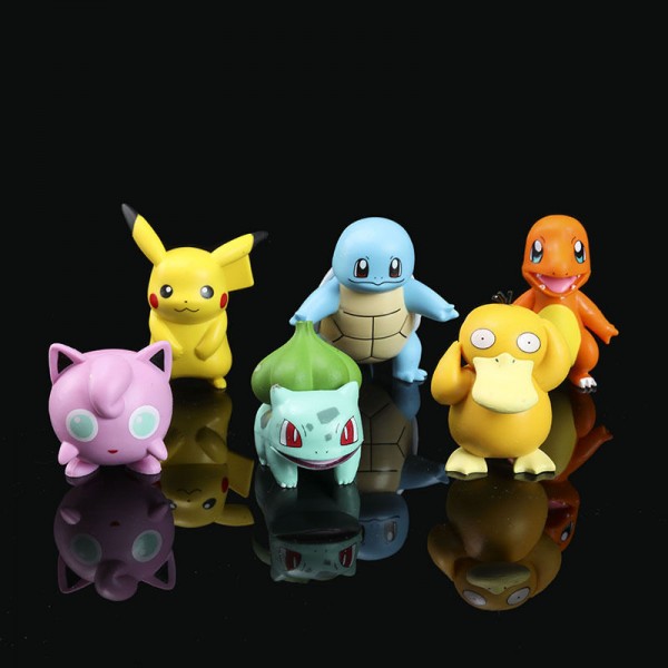 Фігурки Покемон Пікачу Pokemon Pikachu Чармандер Бульбазавр Біртл Джіґліпафф набір 6 шт 6-8 см