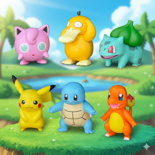 Фігурки Покемон Пікачу Pokemon Pikachu Чармандер Бульбазавр Біртл Джіґліпафф набір 6 шт 6-8 см