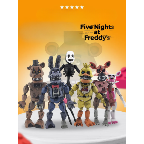 Фігурки П'ять ночей з Фредді аніматроніки Five Nights at Freddy's FNAF іграшки 15 см 6 шт не рухомі