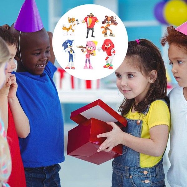 Набір фігурок Супер Сонік Їжачок Sonic the Hedgehog іграшки 6 шт 6-7 см