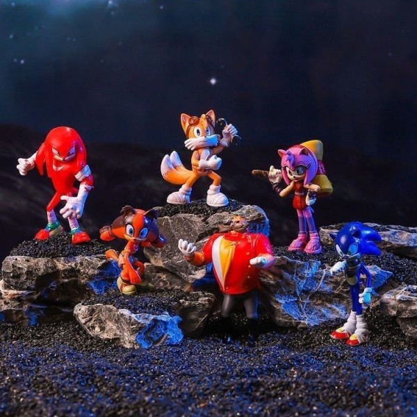 Набір фігурок Супер Сонік Їжачок Sonic the Hedgehog іграшки 6 шт 6-7 см