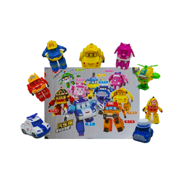 Набір трансформерів Робокар Полі Robocar Poli машинки інерційні 9 шт
