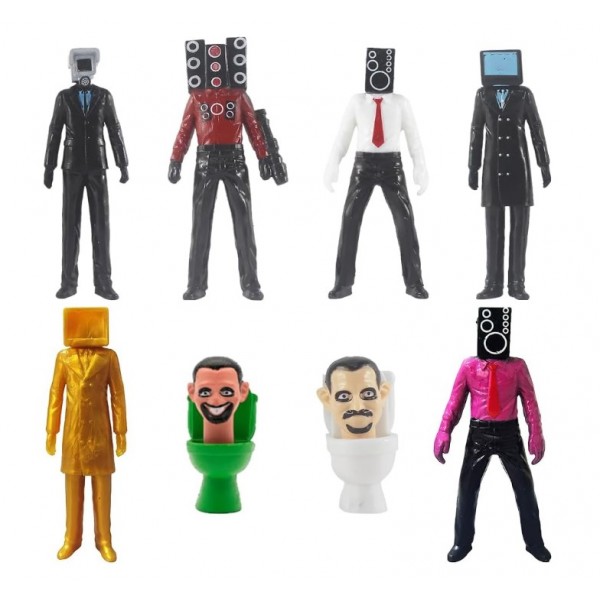 Набір фігурок Скібіді Туалет Skibidi Toilets дитячі іграшки фігурки 8 шт 6-11 см