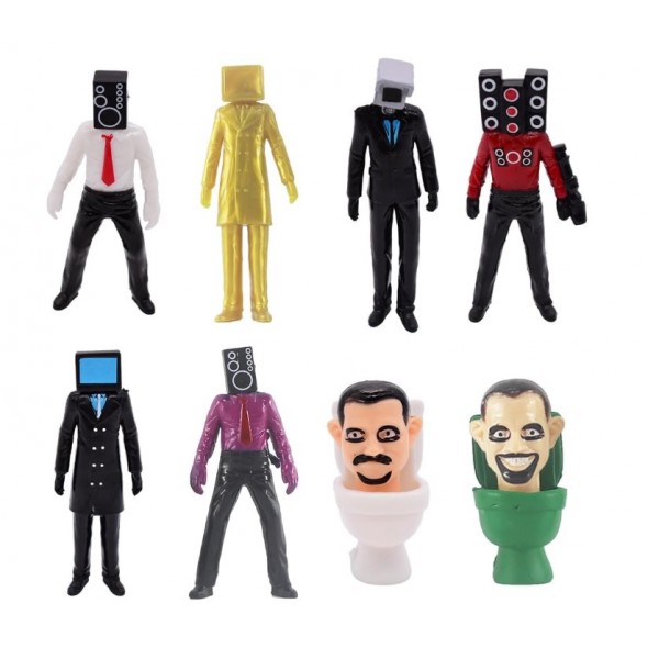 Набір фігурок Скібіді Туалет Skibidi Toilets дитячі іграшки фігурки 8 шт 6-11 см