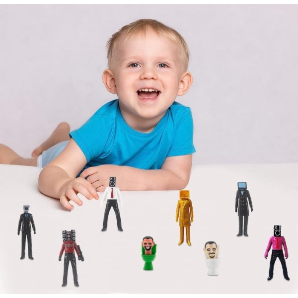 Набір фігурок Скібіді Туалет Skibidi Toilets дитячі іграшки фігурки 8 шт 6-11 см