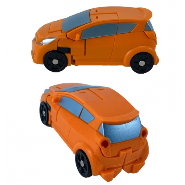 Робот-трансформер міні помаранчева машинка minitransformes іграшка 7 см