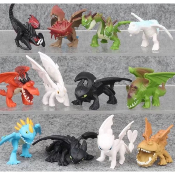 Набор фигурок Как приручить дракона фигурки How to Train Your Dragon игрушки детские 12 шт 3-4 см