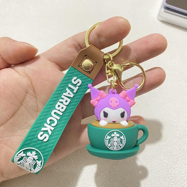 Брелок Куромі Kuromi Starbucks Старбакс фігурка іграшка для ключів, рюкзака, сумки 5.5 см