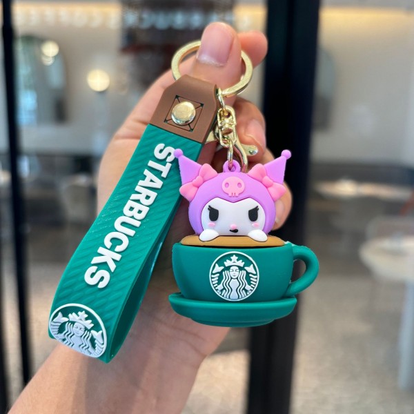 Брелок Куромі Kuromi Starbucks Старбакс фігурка іграшка для ключів, рюкзака, сумки 5.5 см