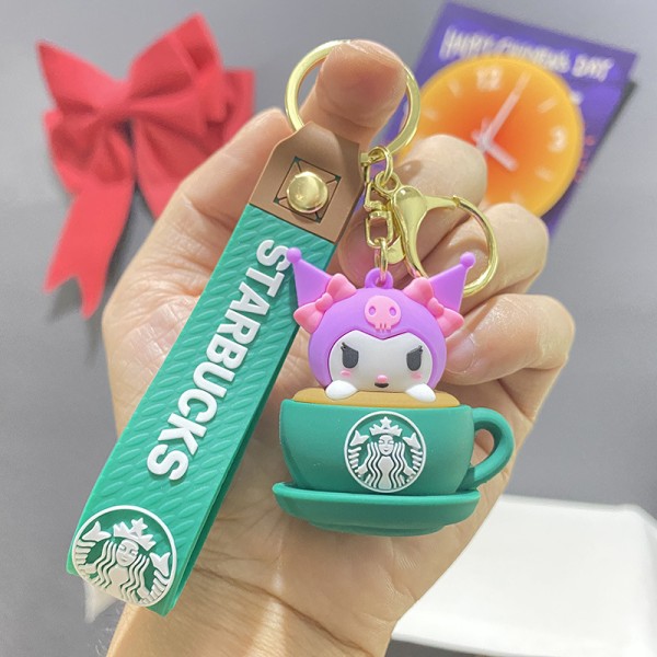 Брелок Куромі Kuromi Starbucks Старбакс фігурка іграшка для ключів, рюкзака, сумки 5.5 см